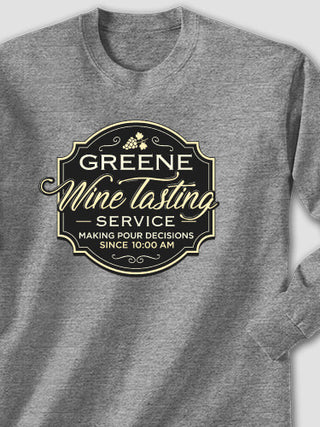 Classic Wine Tasting Services : Printed Long Sleeves