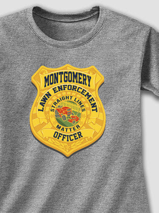 Lawn Enforcement : Adult Ladies Fitted T-Shirt