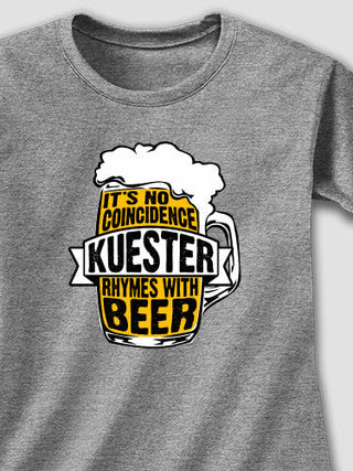 Rhymes With Beer : Adult Ladies Fitted T-Shirt