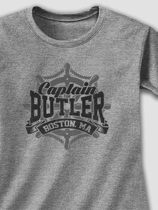 Vintage Captain : Adult Ladies Fitted T-Shirt