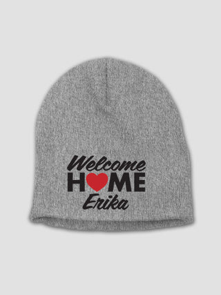 Welcome Home Heart : Embroidered Beanies