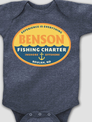 Fishing Charter : Printed Baby Bodysuits