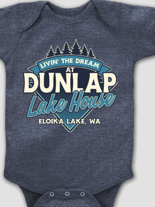 Livin' The Dream Lake House : Printed Baby Bodysuits