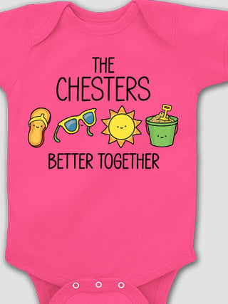 Better Together Vacation : Printed Baby Bodysuits