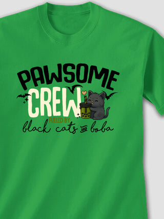 Black Cats And Boba : Printed T-Shirts