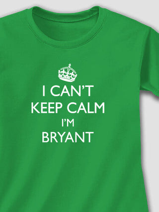 Can't Keep Calm : Adult Ladies Fitted T-Shirt