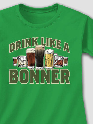 Drink Like A : Adult Ladies Fitted T-Shirt