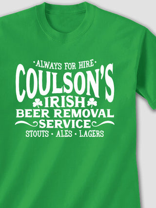 Irish Beer Removal Service : Printed T-Shirts