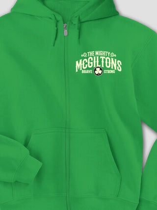 Mighty : Embroidered Zip Hoodies