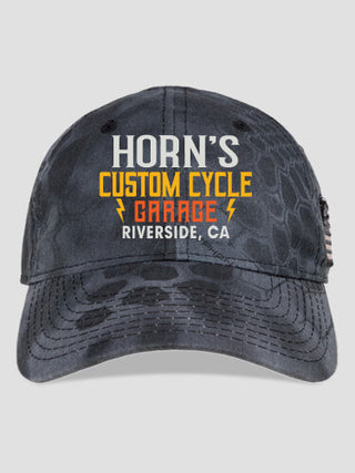 Custom Cycle Garage : Embroidered Kryptek Tactical Camo Hats