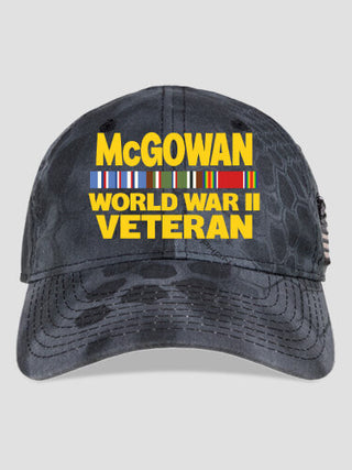 WW2 European Veteran : Embroidered Kryptek Tactical Camo Hats