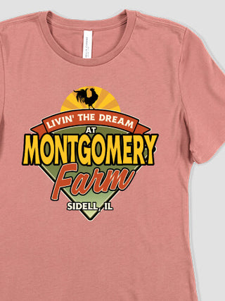 Livin' The Dream Farm : Premium Ladies T-Shirts