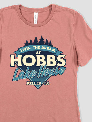 Livin' The Dream Lake House : Premium Ladies T-Shirts
