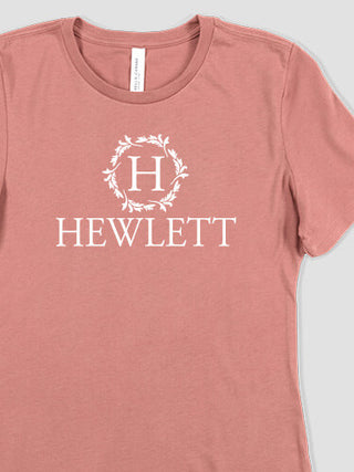 Wreath Monogram : Premium Ladies T-Shirts