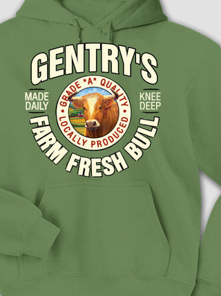 Farm Fresh Bull : Printed Hoodies