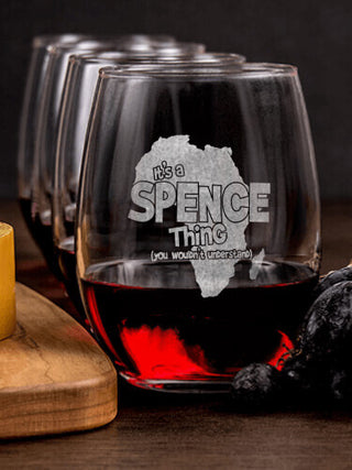 African American Thing : Cheese Board Wine Glass Gift Sets - Engraved