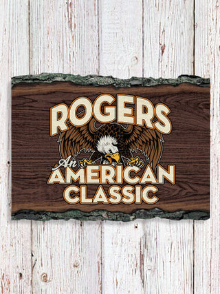 American Classic : Faux Sliced Log Plaque
