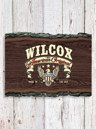 American Original : Faux Sliced Log Plaque