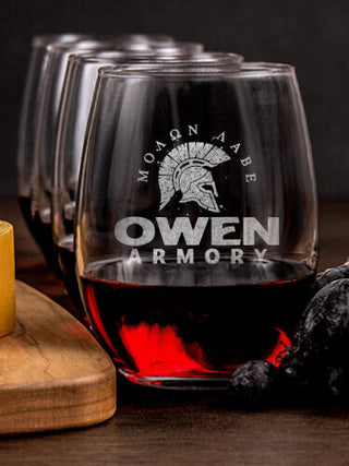 Armory : Cheese Board Wine Glass Gift Sets - Engraved