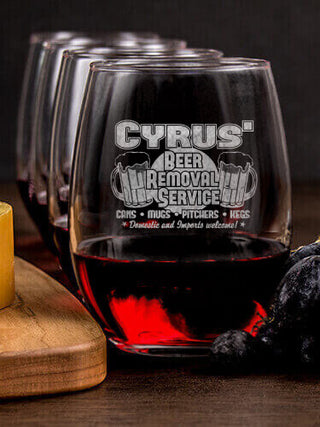 Beer Removal : Cheese Board Wine Glass Gift Sets - Engraved