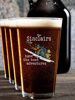 Best Adventures : Growler Pint Glass Gift Sets - Color Printed