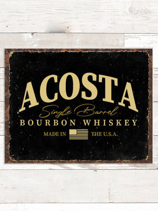 Bourbon Whiskey : Tin Signs