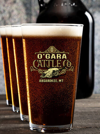 Cattle Company : Growler Pint Glass Gift Sets - Color Printed