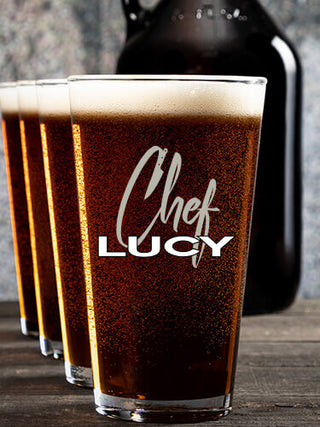 Chef : Growler Pint Glass Gift Sets - Color Printed