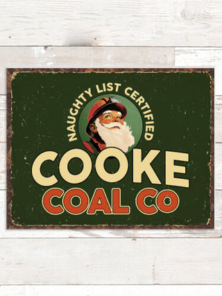 Christmas Coal Company : Tin Signs