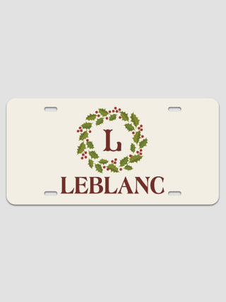 Christmas Monogram : License Plates