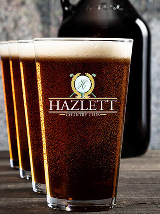 Country Club : Growler Pint Glass Gift Sets - Color Printed