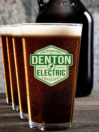 Electric : Growler Pint Glass Gift Sets - Color Printed