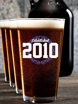 Established : Growler Pint Glass Gift Sets - Color Printed