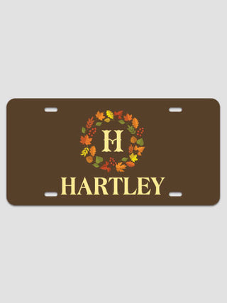 Fall Monogram : License Plates