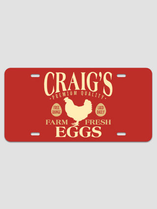 Farm Fresh Eggs : License Plates
