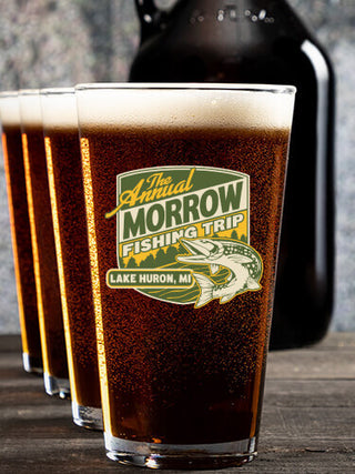 Fishing Trip : Growler Pint Glass Gift Sets - Color Printed