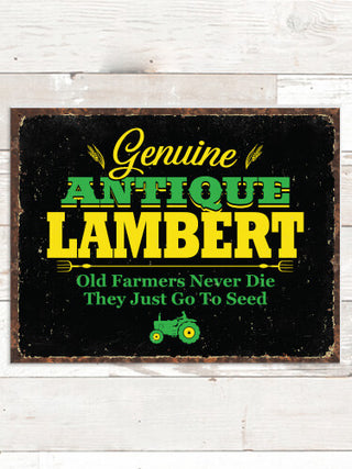 Genuine Antique Farmer : Tin Signs