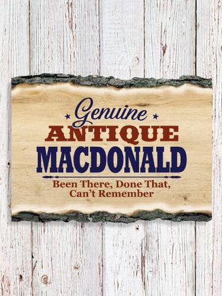 Genuine Antique : Faux Sliced Log Plaque
