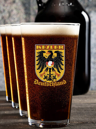 German Eagle : Growler Pint Glass Gift Sets - Color Printed
