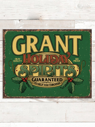 Holiday Spirits : Tin Signs