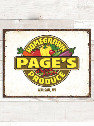 Homegrown Produce : Tin Signs
