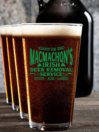 Irish Beer Removal Service : Growler Pint Glass Gift Sets - Color Printed