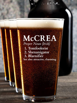 Irish Definition : Growler Pint Glass Gift Sets - Color Printed