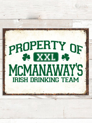 Irish Drinking Team : Tin Signs
