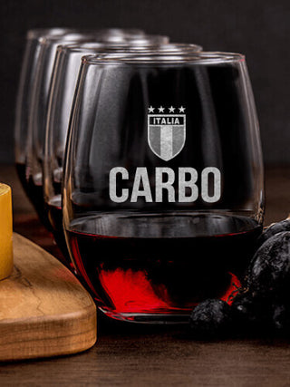 Italia : Cheese Board Wine Glass Gift Sets - Engraved