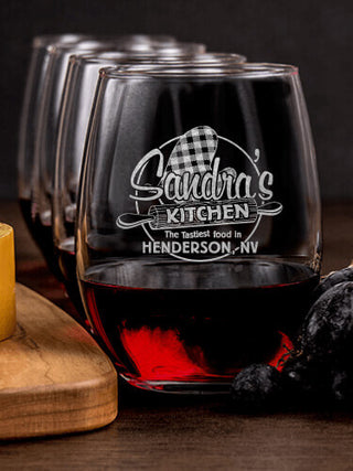 Kitchen : Cheese Board Wine Glass Gift Sets - Engraved