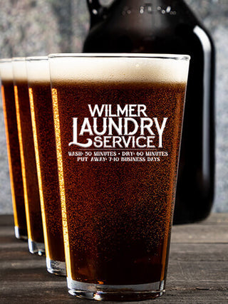 Laundry Service : Growler Pint Glass Gift Sets - Color Printed
