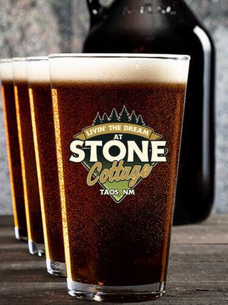 Livin' The Dream Cottage : Growler Pint Glass Gift Sets - Color Printed