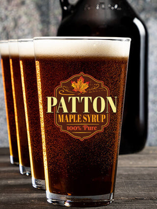 Maple Syrup : Growler Pint Glass Gift Sets - Color Printed