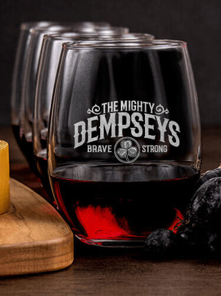 Mighty : Cheese Board Wine Glass Gift Sets - Engraved